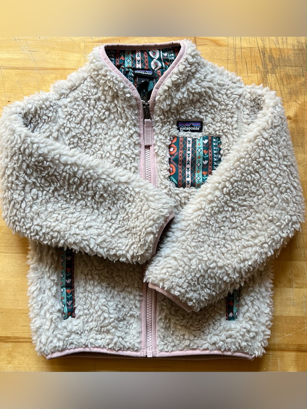 Patagonia Retro-X Fleece Jacket 4T Floral Lined Sherpa